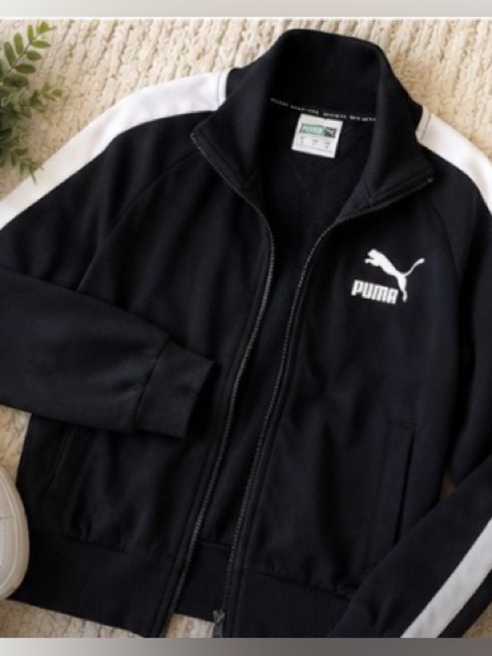 Puma Black & White Track Jacket – Women's Small – Excellent Condition